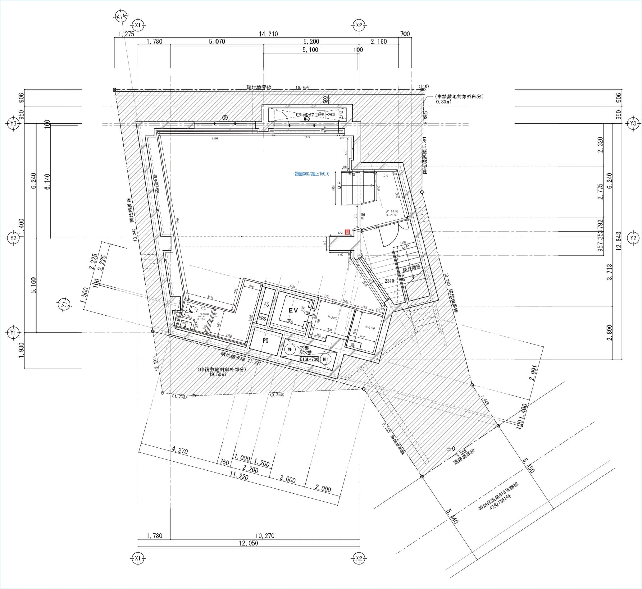 施設の詳細な平面図