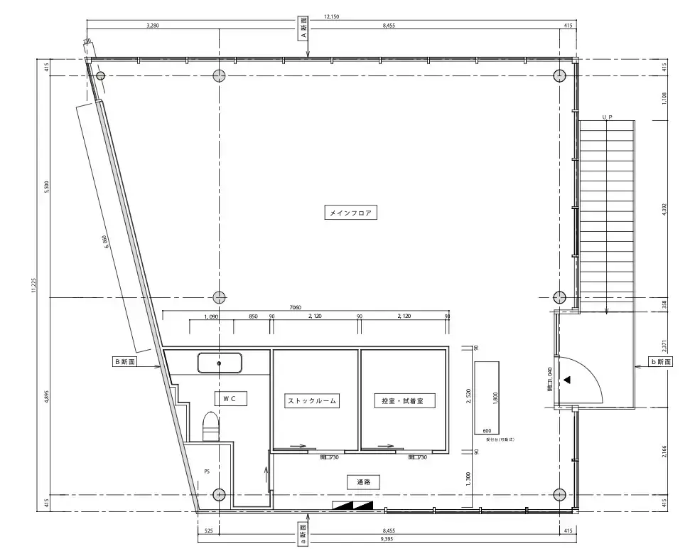 施設の詳細な平面図